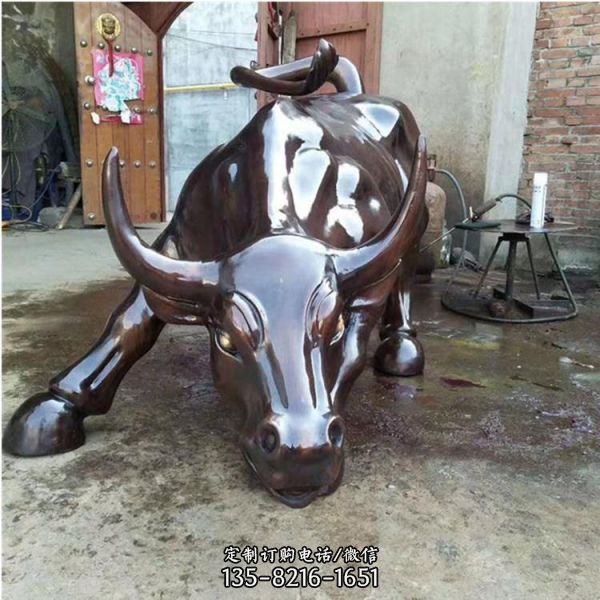 广场大型纯铜打造激励奋进 农耕牛雕塑（7）
