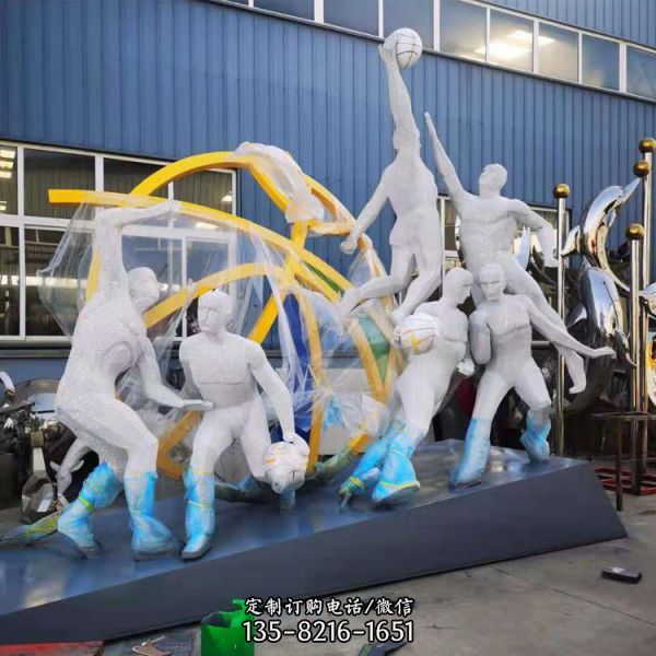 户外大型不锈钢运动主题景观校园文化健身雕像