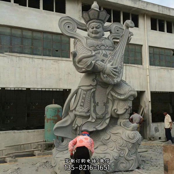 四大天王青石浮雕佛像寺庙景区广场摆件
