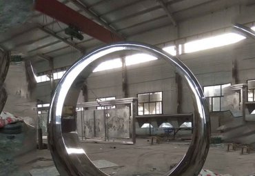 创意圆环镜面不锈钢雕塑