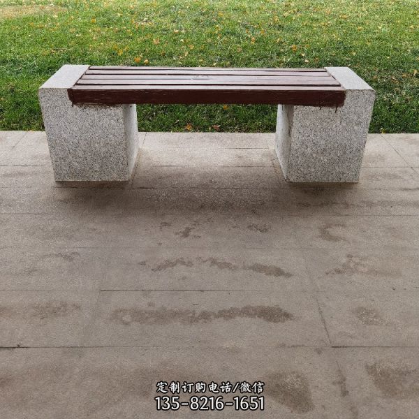 园林凉亭石坐凳 小区休闲石桌凳 青石仿古石桌凳雕塑（2）