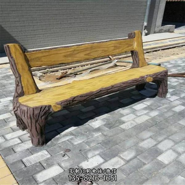 景区公园仿木创意长椅长凳雕塑（1）