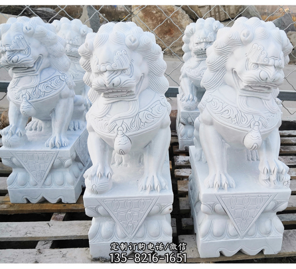 天安门狮子，汉白玉中式传统北方石狮子