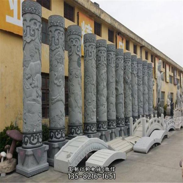 园林广场大型石雕文化柱