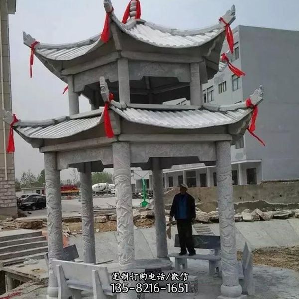 中式多功能凉亭雕塑