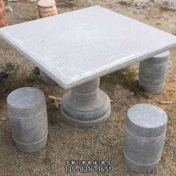 砂石石雕公园景区石桌石凳雕塑（2）