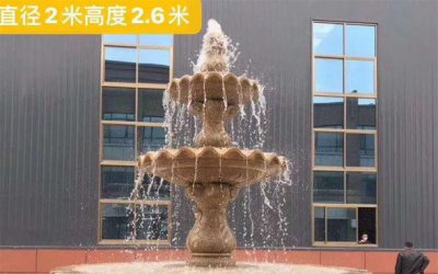 三层流水喷泉水钵：营造出令人叹为观止的企业广场景观
