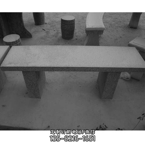 大理石桌石凳定做公园长凳小区公园摆件（3）