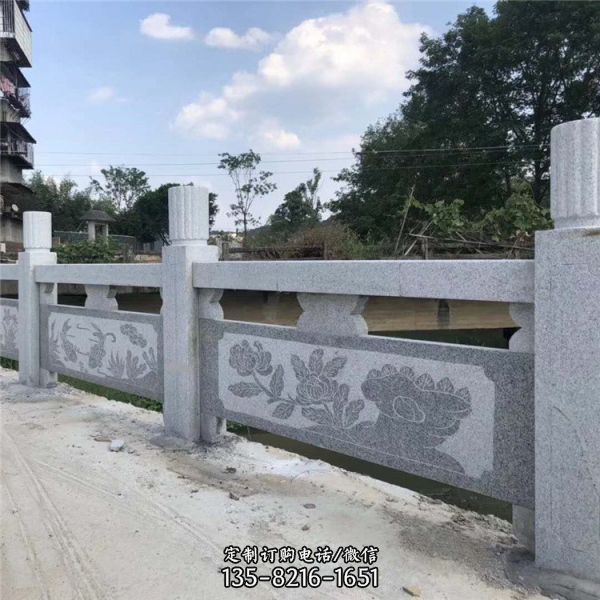 户外城市河道大理石石雕护栏雕塑（1）