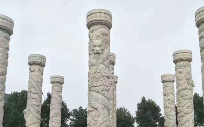 古典龙纹大理石雕塑