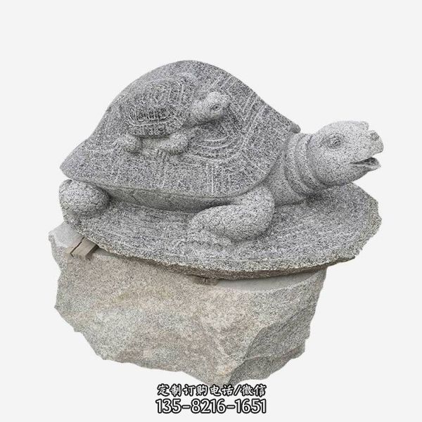 “精美乌龟雕塑”是由大理石石雕园林砂石制作而成的精…