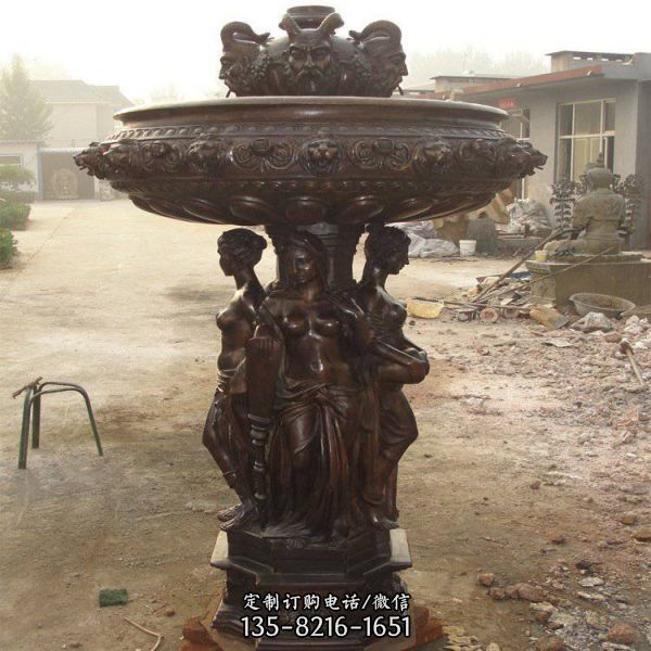 铜雕别墅园林大型创意水景喷泉