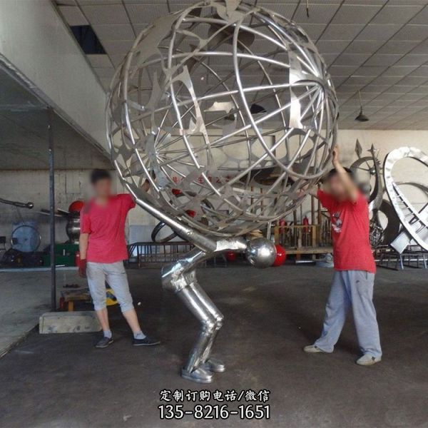 户外广场镂空圆球不锈钢户外大型摆件