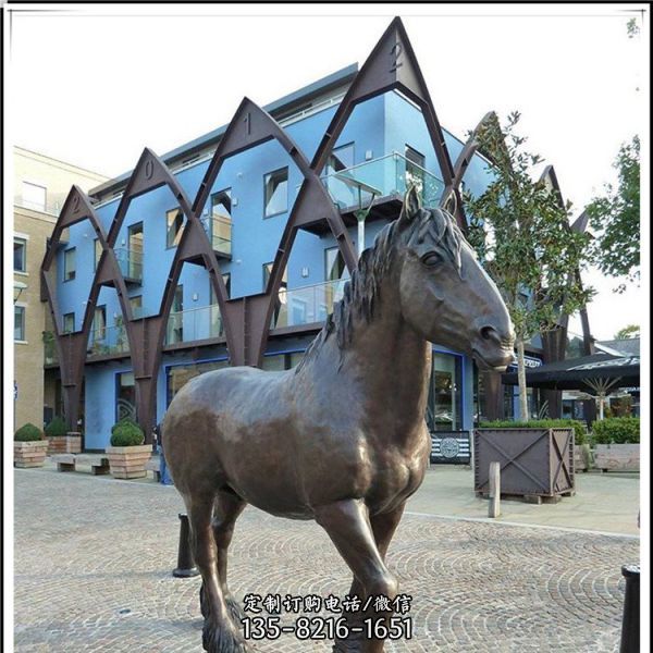 公园景区广场大型玻璃钢仿铜动物景观马雕塑