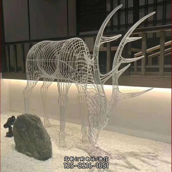 景区户外大型不锈钢抽象景观雕塑摆件（4）