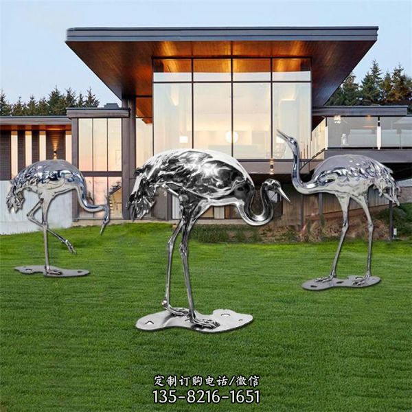 商业广场大型不锈钢抽象动物雕塑（5）