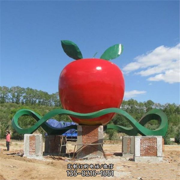 不锈钢大型水果雕塑 公园标志性景观摆件