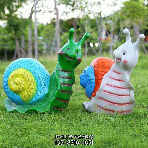玻璃钢蜗牛雕塑公园广场动物景观美陈装饰品摆件（1）