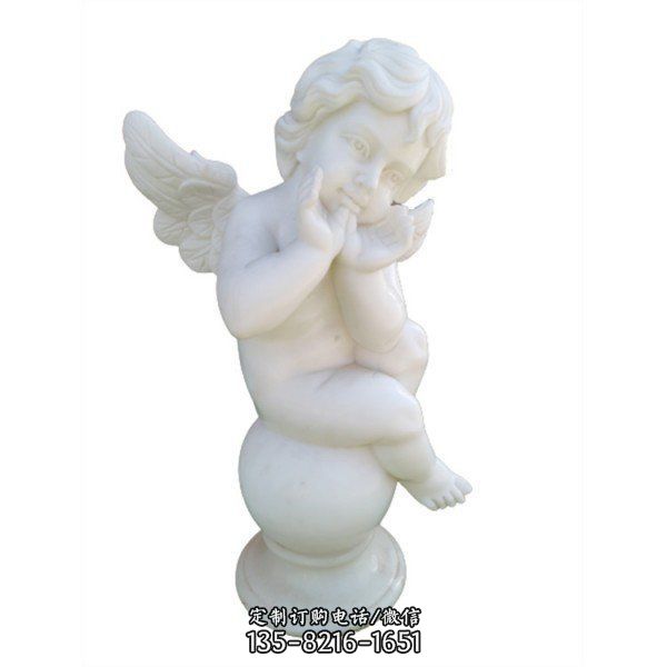 西方小天使汉白玉石雕像