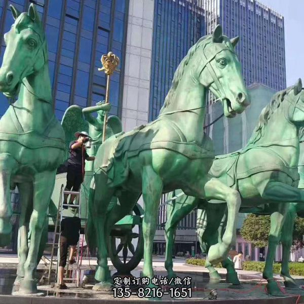 城市广场 摆放大型青铜铸造欧式阿修罗战车
