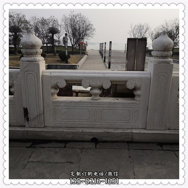 河道拱桥 别墅庭院小桥流水石雕栏杆栏板雕塑（4）