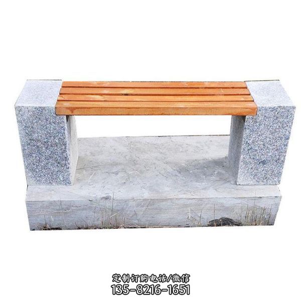 青石石桌石凳花岗岩是庭院公园空心方形圆形创意石桌石凳雕塑（3）