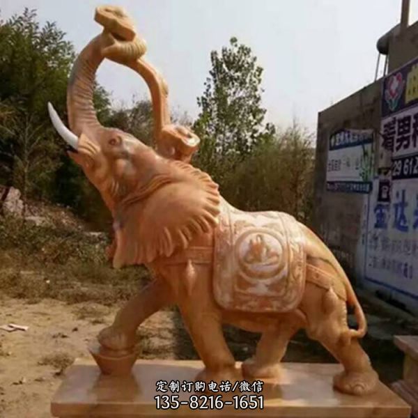 别墅小区门口大型看门镇宅招财大象 动物雕塑