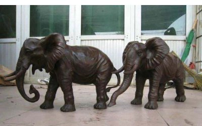 铜雕大象的旺财风水运用