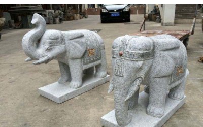 尊贵的别墅砂石镇宅——招财大象雕塑