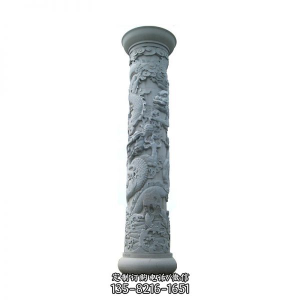 活力之石龙柱是一件精美的石雕艺术品，它来自于古老的…