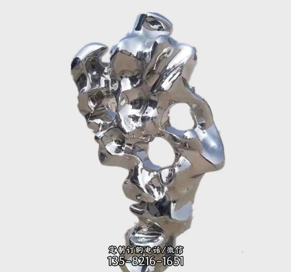 太湖石镂空不锈钢雕塑