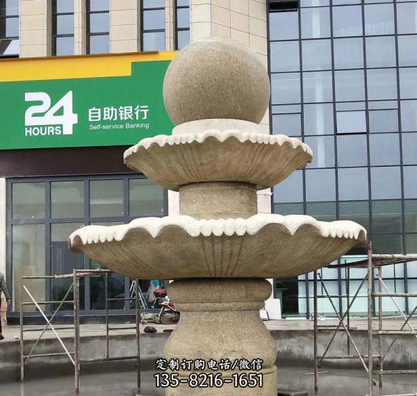商场大理石风水球喷泉雕塑
