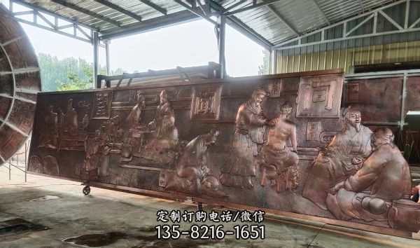 望闻问切中医主题文化铜雕壁画