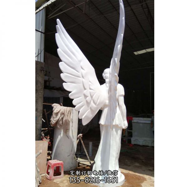 天使女神雕塑西方信仰仙女玻璃钢定制造型雕塑工艺品 写实人像定_15150