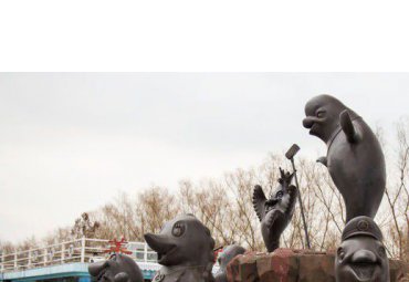 不锈钢海豚雕塑|甘肃省张掖市不锈钢海豚雕塑工程案例图片大全
