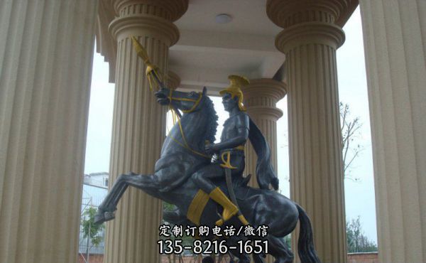 公园罗马士兵人物铜雕骑马雕塑