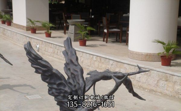 公园抽象创意大雁动物铜雕