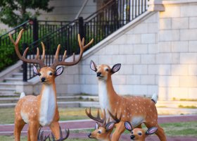 玻璃鋼一群鹿——為公園景區(qū)帶來絢爛多彩