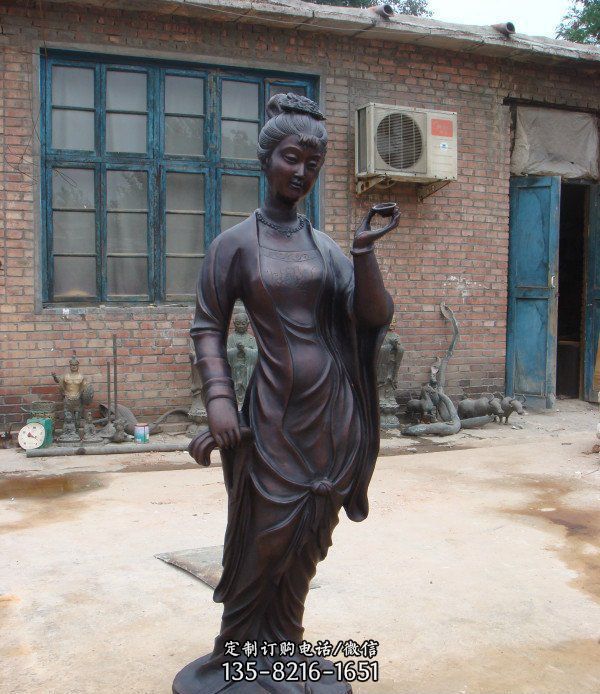 古代公园户外人物铜雕美女雕塑