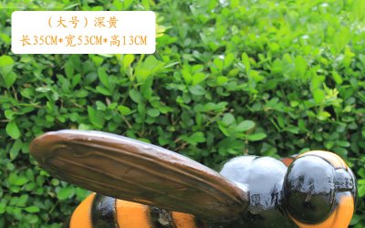 “学校公园小区彩绘玻璃钢蜜蜂雕塑”