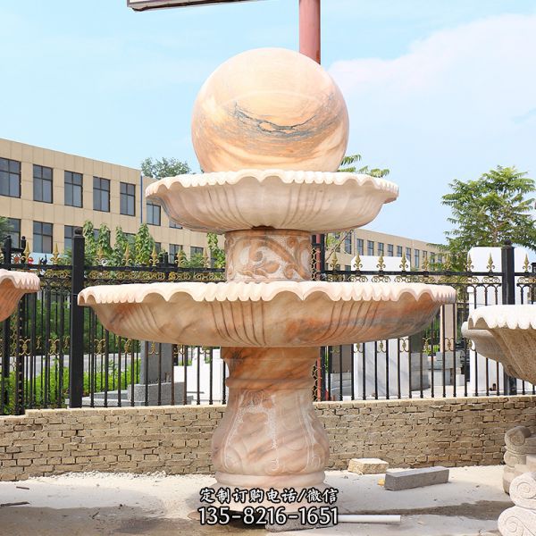 景区广场大理石风水球喷泉雕塑