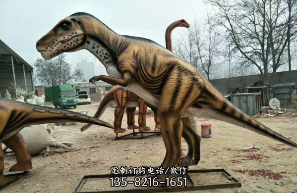 景区玻璃钢大型远古恐龙雕塑