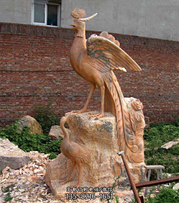 晚霞红石雕凤凰雕塑原产于中国，以其独特的艺术创意和…