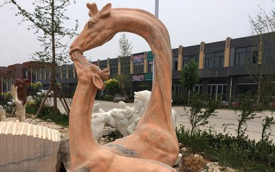 宾馆酒店梅花鹿/长颈鹿雕塑