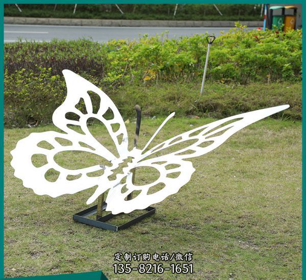 公园景区创意不锈钢剪影蝴蝶雕塑