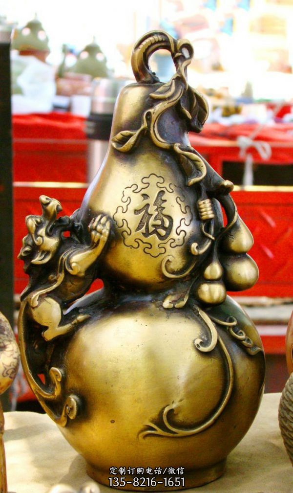 古典葫芦纯铜工艺雕塑