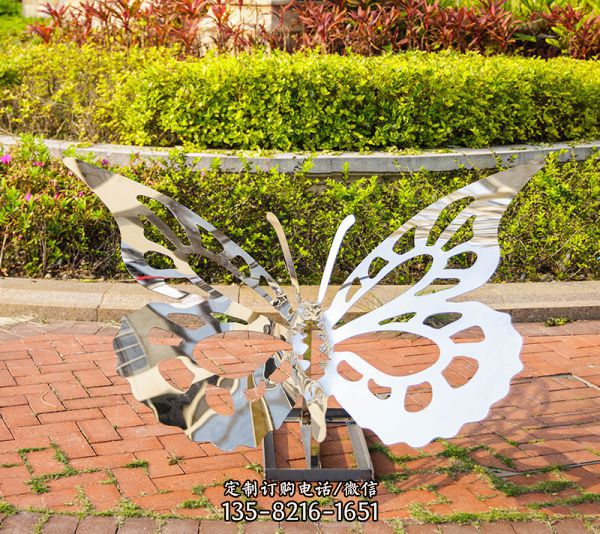 不锈钢镂空创意户外景观装饰品蝴蝶雕塑