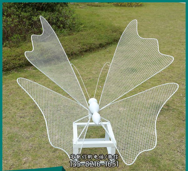 公园景区不锈钢镂空户外景观装饰喷摆件蝴蝶雕塑